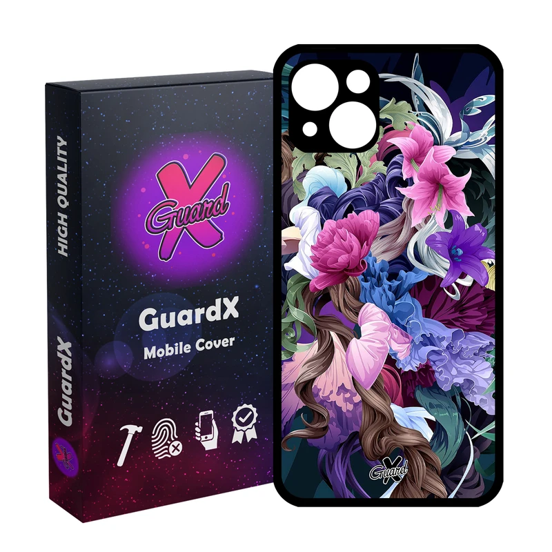 کاور گارد ایکس طرح Flower مدل Glass10172 مناسب برای گوشی موبایل اپل iPhone 13