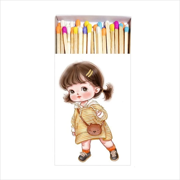 کبریت مدل فانتزی طرح دختر و کیف خرسی