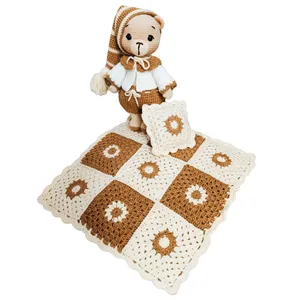 عروسک بافتنی مدل خرس خوابالو