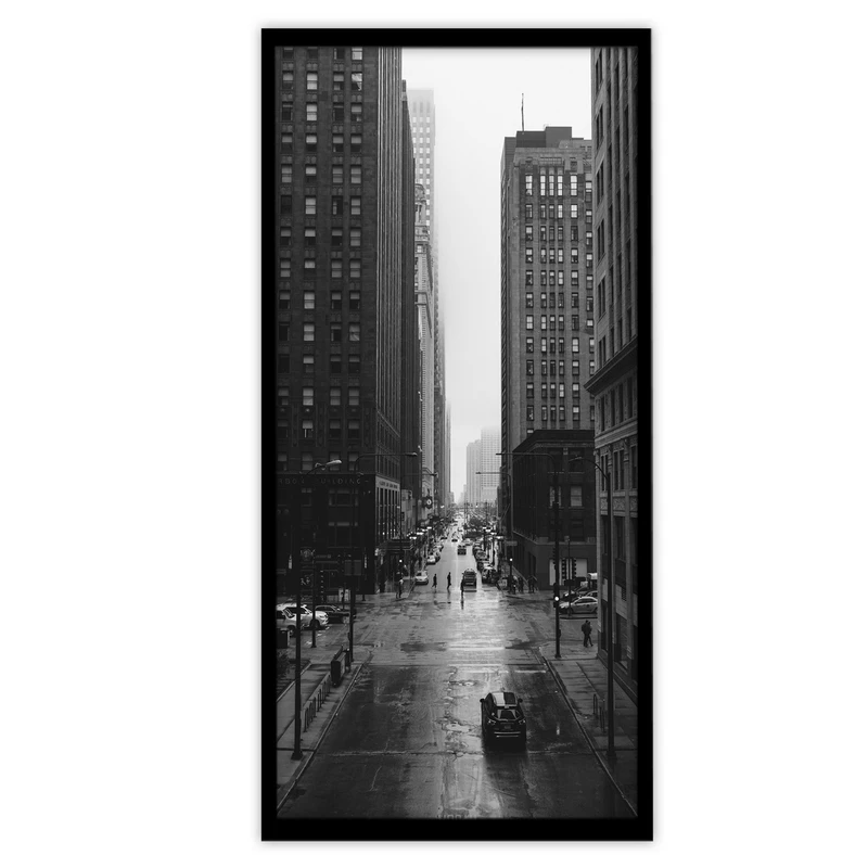 تابلو بکلیت طرح منظره شهر نیویورک و باران مدل B-S3838