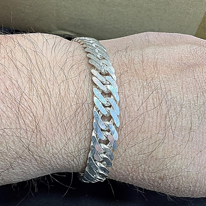 دستبند نقره مردانه کد glsr-620