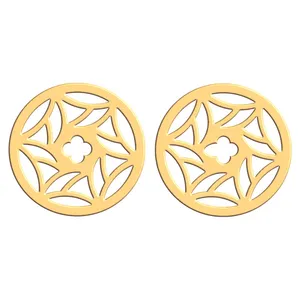 گوشواره طلا 18 عیار زنانه فرشته مدل اسلیمی WEL-000023
