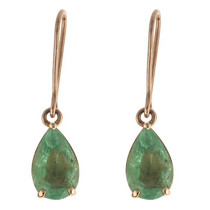 نیم ست جواهر زمرد طلا 18 عیار زنانه دوست خوب مدل DK1006