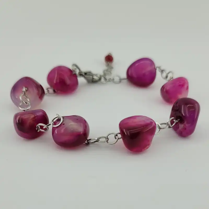 نیم ست زنانه مدل سنگ عقیق یاقوتی کد 31