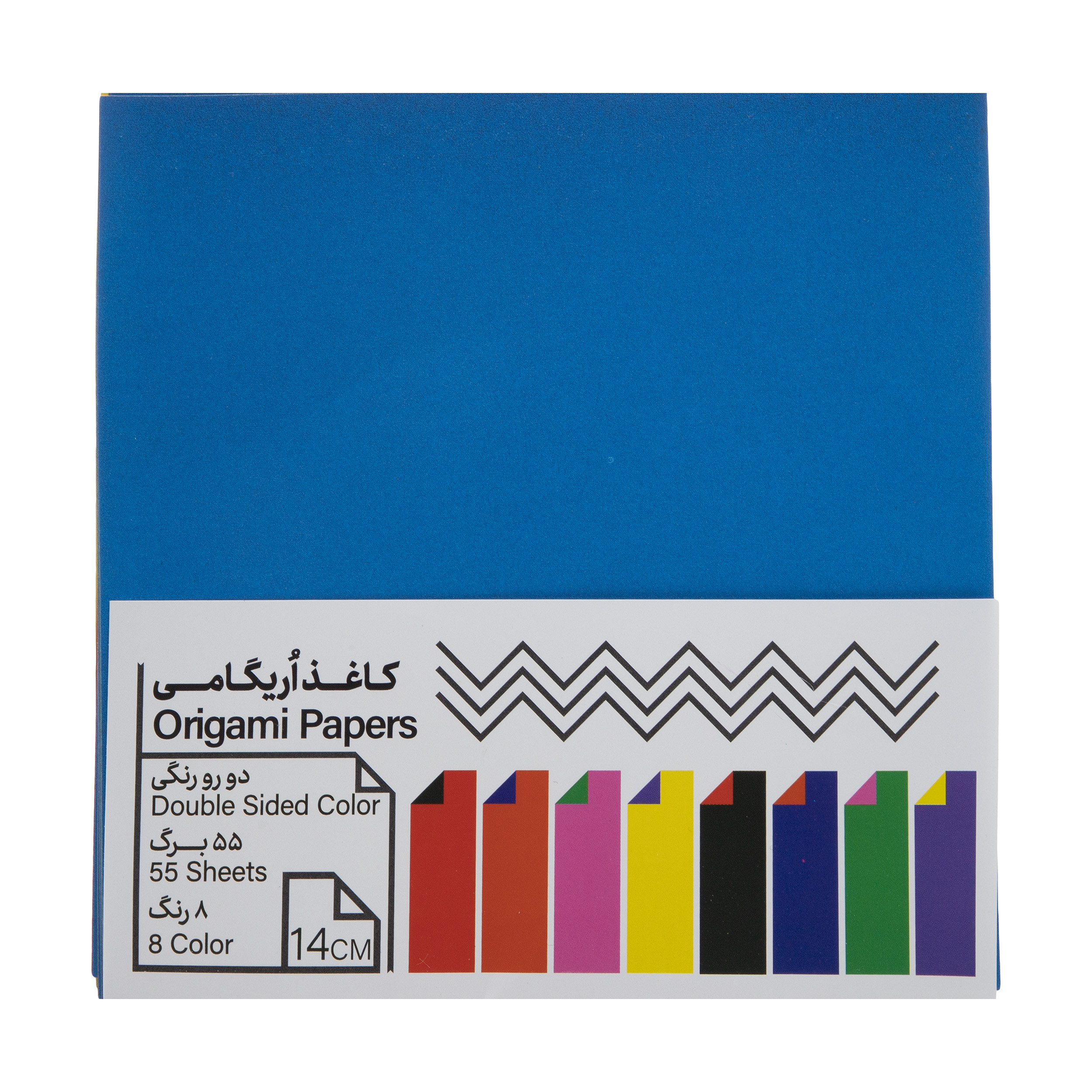 کاغذ اوریگامی    مدل دو طرف رنگی    مجموعه سه عددی