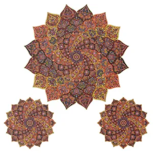 ست سه تکه رومیزی ترمه حسینی مدل آبادیس کد 913