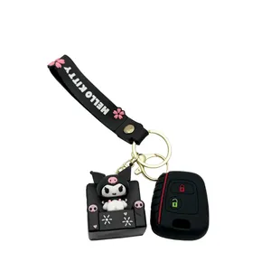 کاور ریموت و سوئیچ خودرو ام آر جی مدل A1095طرح سیلیکونی مناسب برای پژو 206 به همراه آویز فانتزی