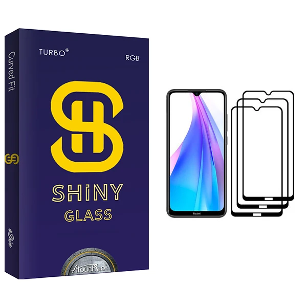 محافظ صفحه نمایش آتوچبو مدل Shiny Glass مناسب برای گوشی موبایل شیائومی Redmi Note 8T بسته سه عددی