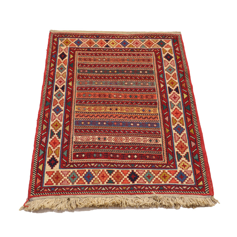 گلیم دستبافت نیم متری مدل ورنی کد 40201192