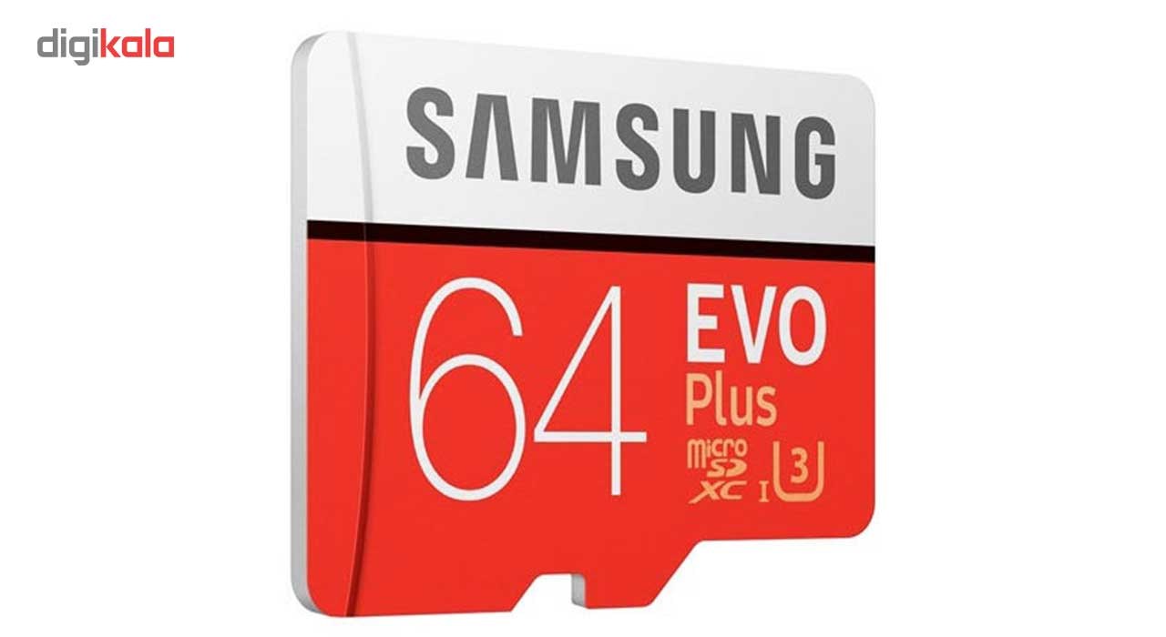 کارت حافظه microSDXC سامسونگ مدل Evo Plus کلاس 10 استاندارد UHS-I U3 سرعت 100MBps ظرفیت 64 گیگابایت