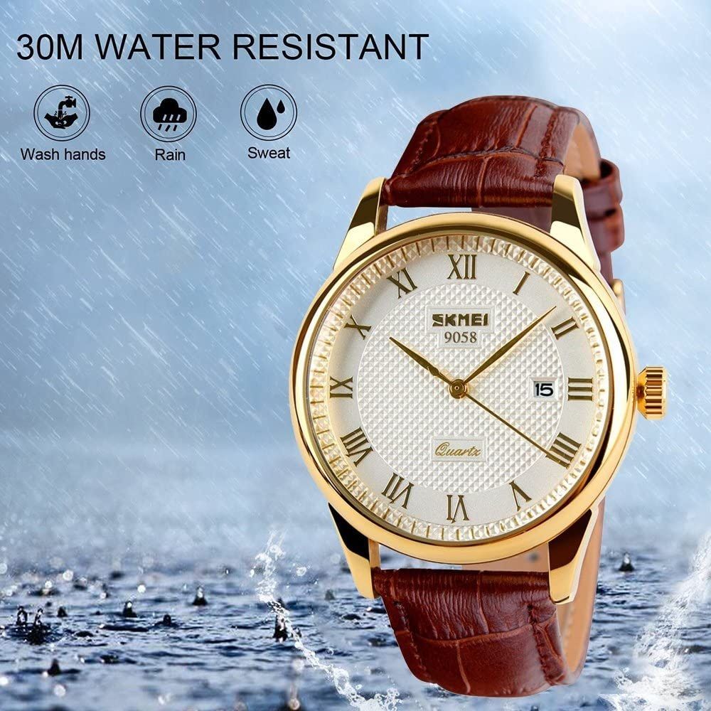 ست ساعت مچی عقربه ای زنانه و مردانه اسکمی مدل 9058G -  - 5