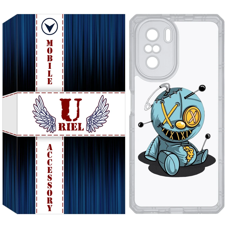 کاور یوریل مدل Clear کد 68 طرح عروسک مناسب برای گوشی موبایل شیائومی Poco F3 / Redmi K40 / K40 Pro / Mi 11i