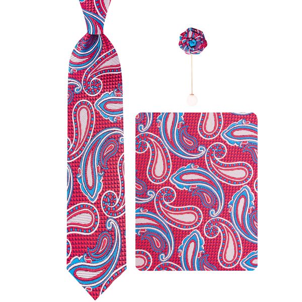 ست کراوات و دستمال جیب و گل کت مردانه جیان فرانکو روسی مدل GF-PA862-R ست کراوات و دستمال جیب و گل کت مردانه جیان فرانکو روسی مدل GF-PA862-R