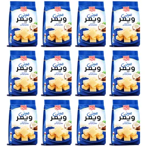 مینی ویفر نارگیلی نادری - 90 گرم بسته 12 عددی