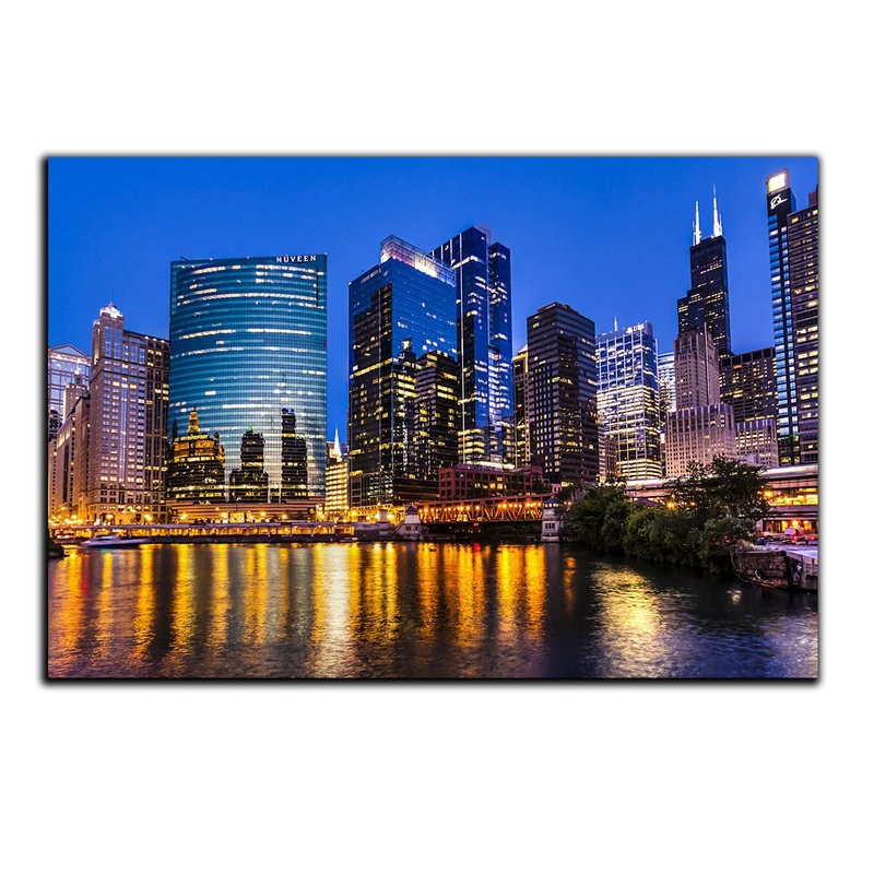 تابلو شاسی بکلیت طرح منظره شهر شیکاگو مدل SH-381