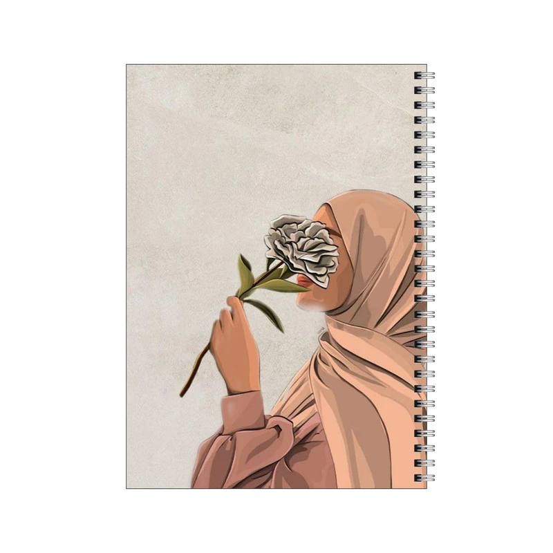 دفتر مشق 80 برگ بامبیلیپ طرح دختر و یک شاخه گل کد 7340232