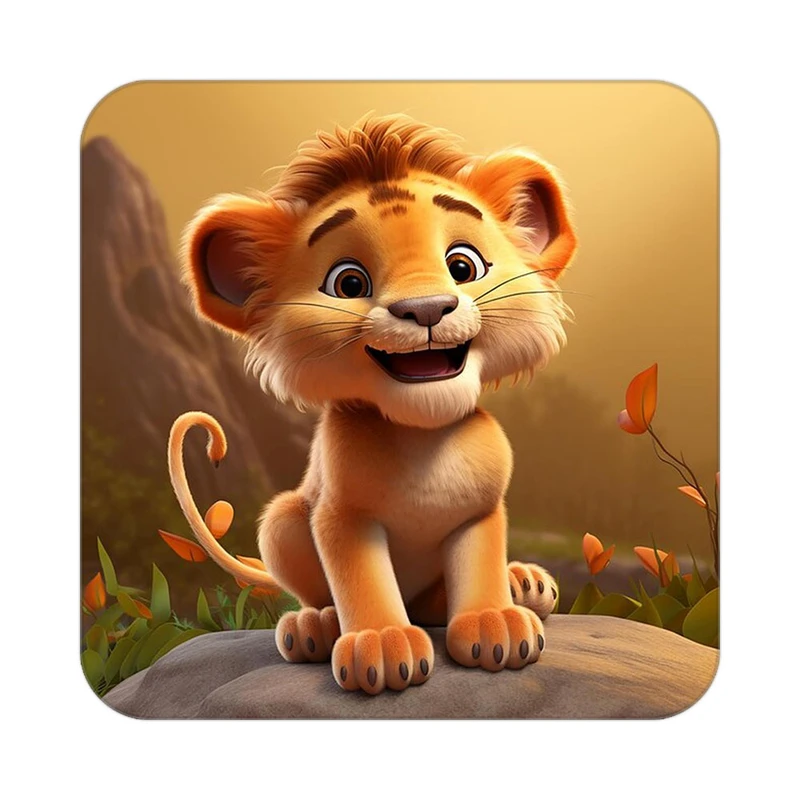 زیر لیوانی کاکتی طرح حیوانات کارتونی مدل mp27279