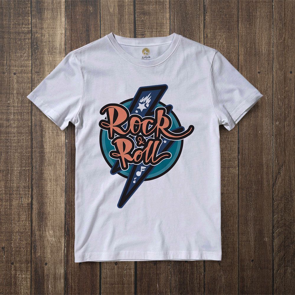 تی شرت آستین کوتاه زنانه هومرو مدل TW300 طرح Rock and roll  -  - 5