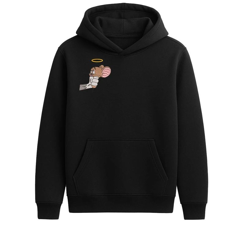 هودی زنانه مدل گلدوزی کاپلی طرح موش