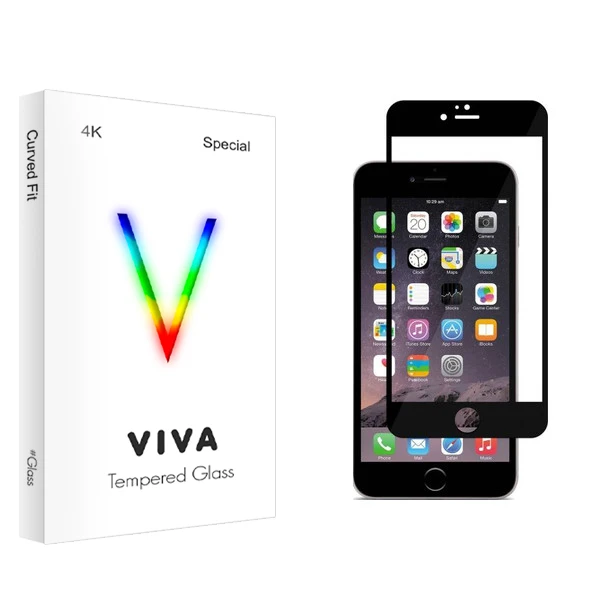 محافظ صفحه نمایش شیشه ای ویوا مدل 4K مناسب برای گوشی موبایل اپل iphone 6/6s