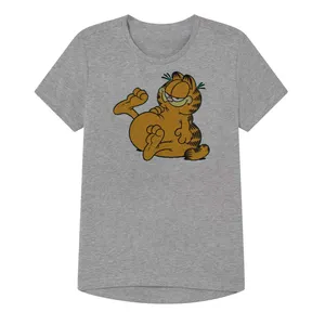 تی شرت آستین کوتاه پسرانه مدل گارفیلد شکمو کد Z43 رنگ طوسی