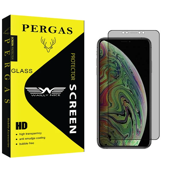 محافظ صفحه نمایش حریم شخصی وایلی نایس مدل Pergas مناسب برای گوشی موبایل اپل iPhone XS