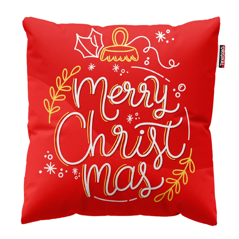 کوسن پاد آفرین مدل کریسمس مبارک کد PK302773 سایز 30*30 سانتی متر
