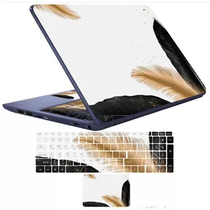   استیکر لپ تاپ راتیانا مدل پر مناسب برای لپ تاپ 15 تا 17 اینچ به همراه برچسب حروف فارسی کیبورد