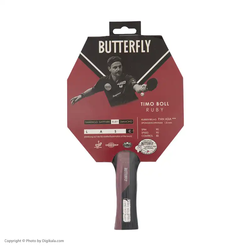 راکت پینگ پنگ باترفلای مدل RUBY  سری Timo Boll