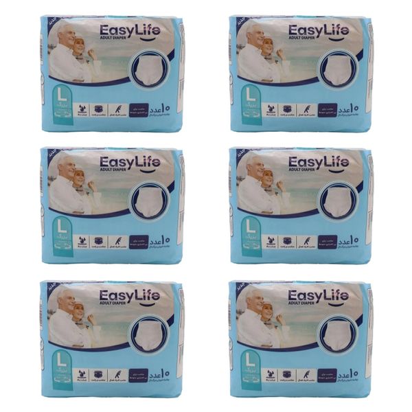 پوشینه بزرگسال ایزی لایف کد L06 سایز بزرگ 6 بسته 10 عددی