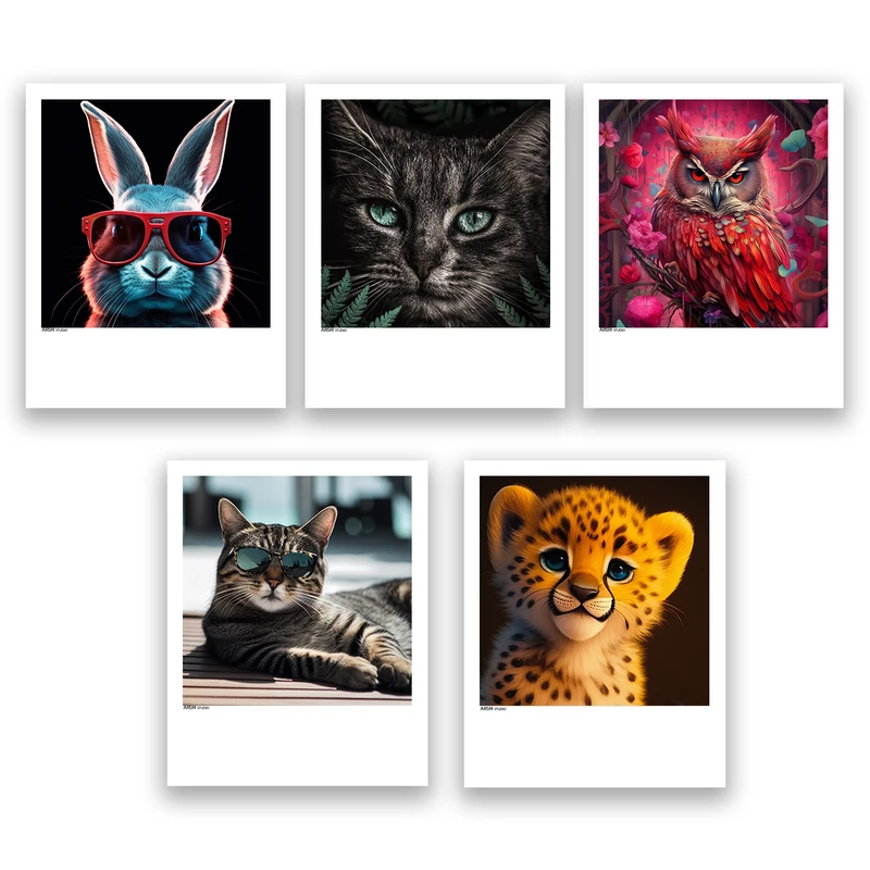 آویز تزیینی عرش مدل فانتزی حیوان کیوت بامزه کد Asa858 مجموعه پنج عددی