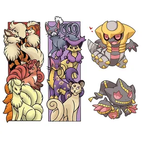 برچسب بدنه موتور سیکلت طرح پوکیمون 04 مجموعه 4 عددی