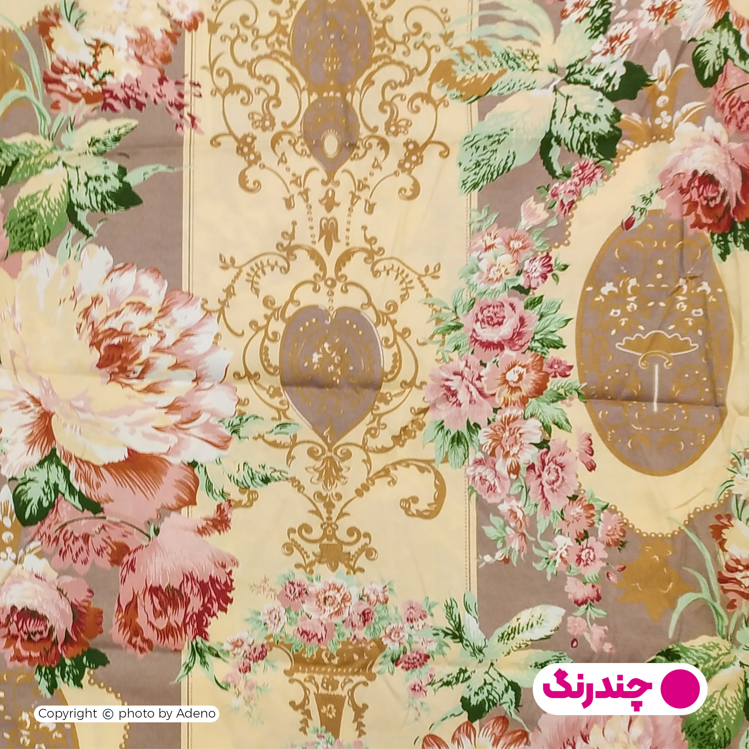 ملحفه تشک مهمان آدنو مدل گلپری کد IR102 سایز 90x190 سانتی متر