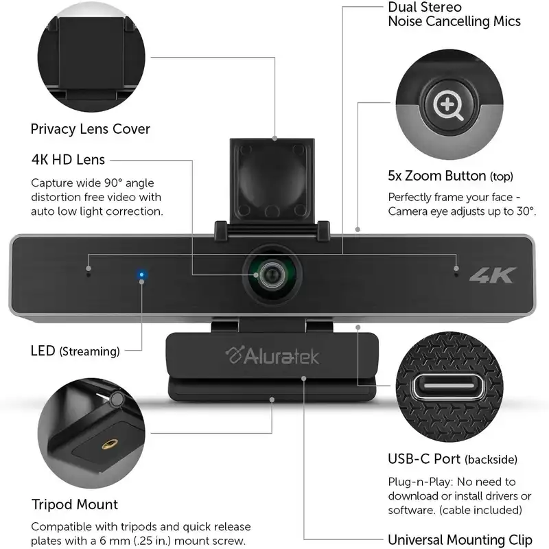 وب کم آلورا تک مدل LIVE Pro 4K