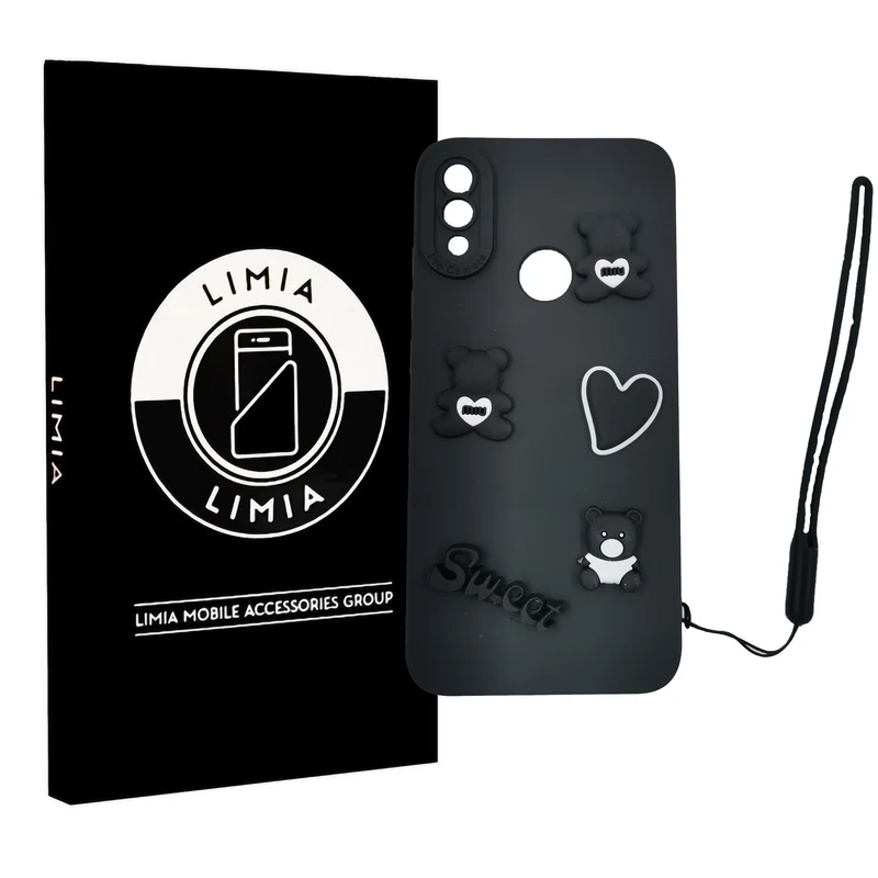 کاور لیمیا مدل عروسکی لنزدار ژله ای طرح Sweet مناسب برای گوشی موبایل شیائومی Redmi Note 7 به همراه بند