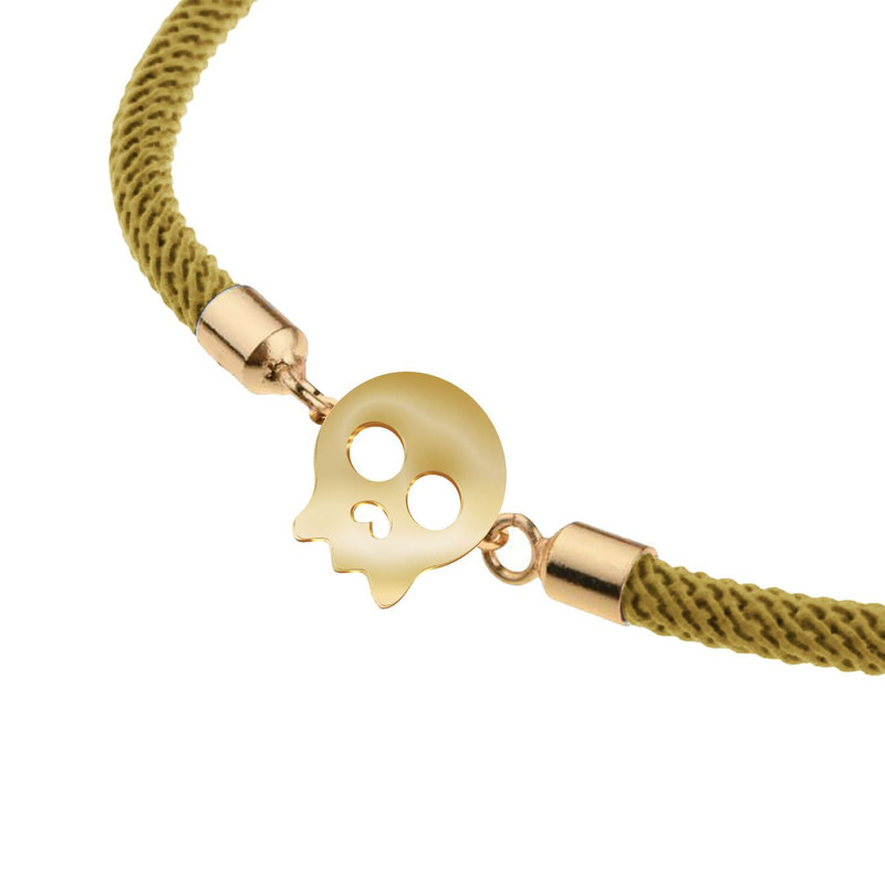 دستبند طلا 18 عیار زنانه مدوپد مدل جمجمه کد D14-10313