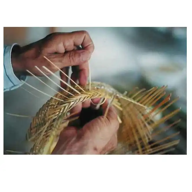 سبد حصیربافی مدل بامبو کد SLK002