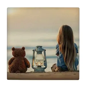  زیر لیوانی  طرح دختر بچه و فانوس کد    6167481_5544