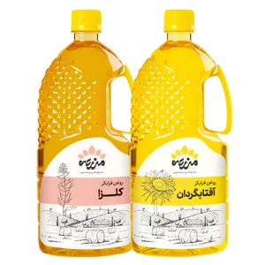 روغن کلزا فرابکر و روغن آفتابگردان مزرعه جنوبی - 1 لیتر مجموعه دو عددی