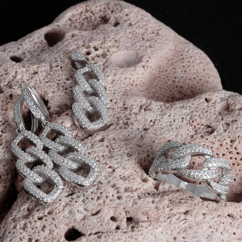 نیم ست نقره زنانه جی تی ای مدل 234