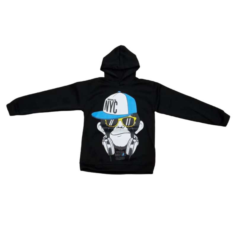 هودی پسرانه مدل تو کرکی میمون عینکی 1455