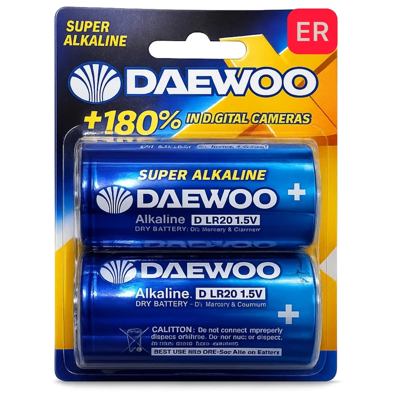 باتری بزرگ دوو مدل ER-Alkaline بسته ۲ عددی