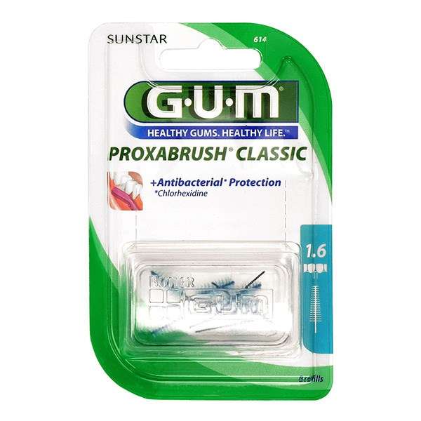 سری یدک مسواک بین دندانی جی یو ام مدل Proxabrush Classic سایز 1.6 سری یدک مسواک بین دندانی جی یو ام مدل Proxabrush Classic سایز 1.6