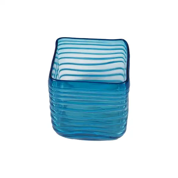 لیوان  شیشه ای مدل مکعبی نوارمنظم آتیال