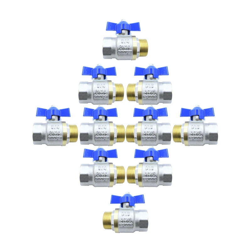 شیر پکیج بی تی مدل DN-3/4-PN16 بسته 10 عددی