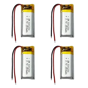 باتری لیتیومی قابل شارژ مدل OM-501230 ظرفیت 250 میلی‌آمپرساعت بسته 4 عددی 