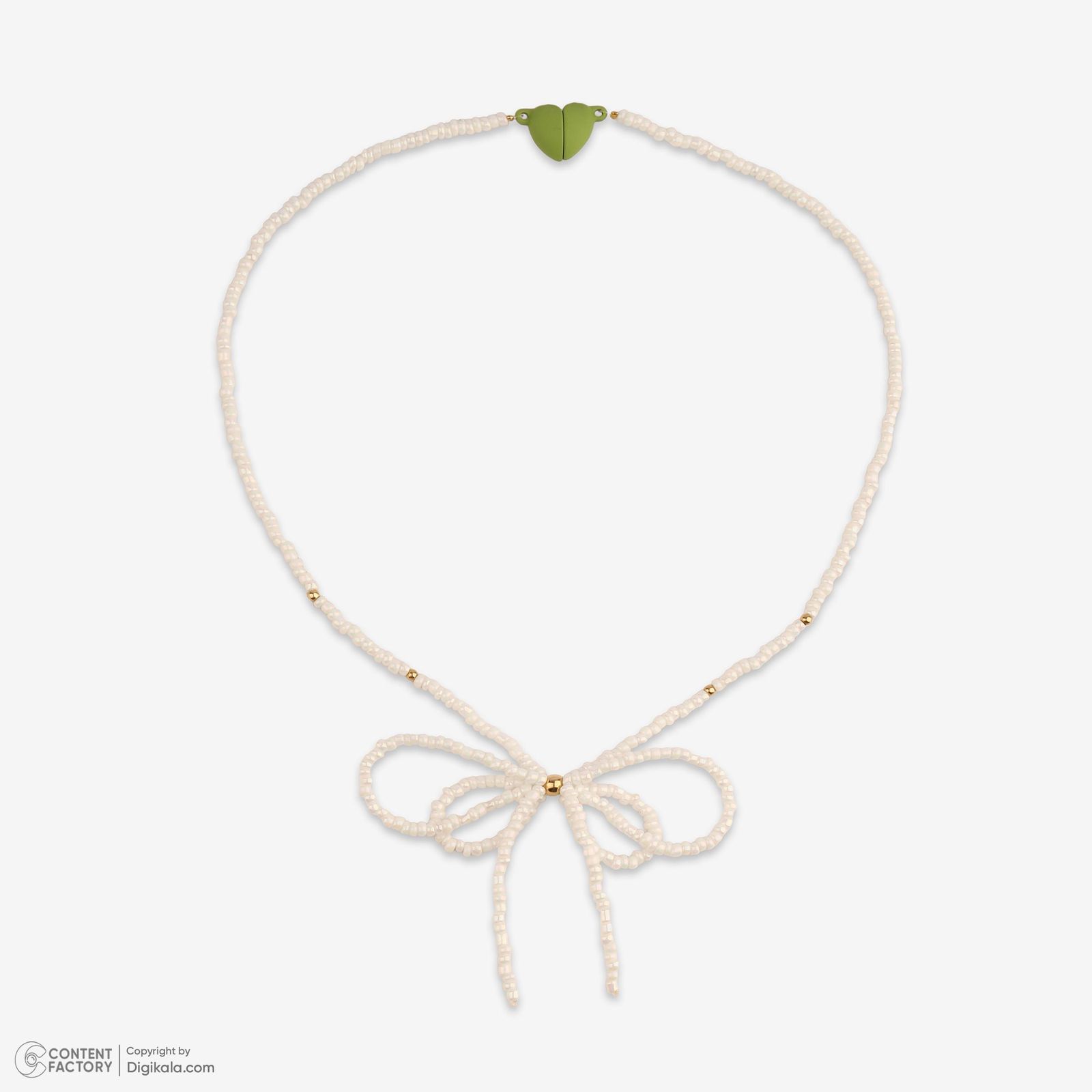 گردنبند طلا 18 عیار زنانه با زنجیر مروارید وی گالری مدل nc3877 -  - 2