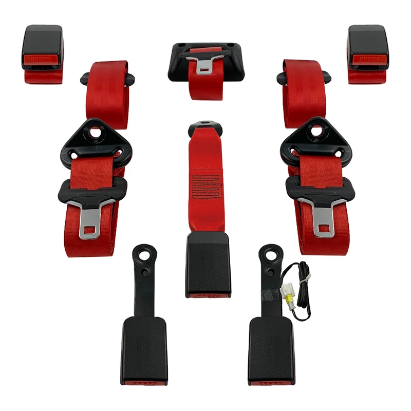 نوار کمربند و قفل ایمنی خودرو اخشان کد PCS-2142 مناسب برای پژو 206 بسته 10 عددی