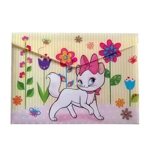 پوشه دکمه دار پاپکو مدل گربه با پاپیون کد P-108