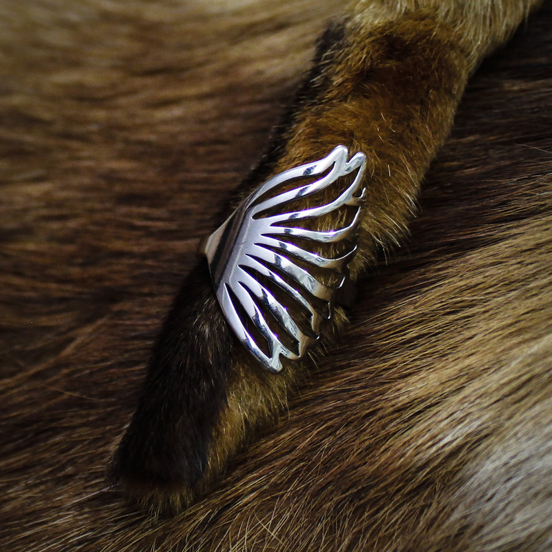 انگشتر زنانه طرح بال کد S126